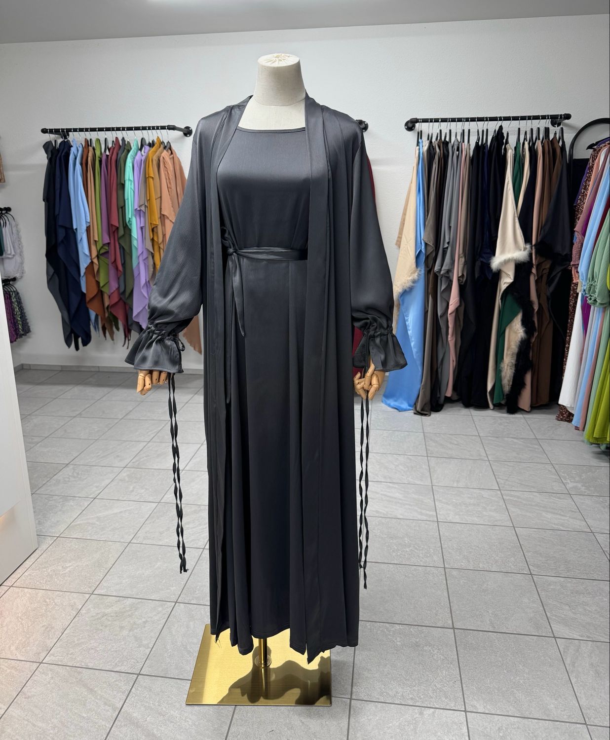 MIYAH ABAYA dunkle grau