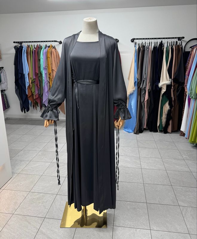 MIYAH ABAYA dunkle grau