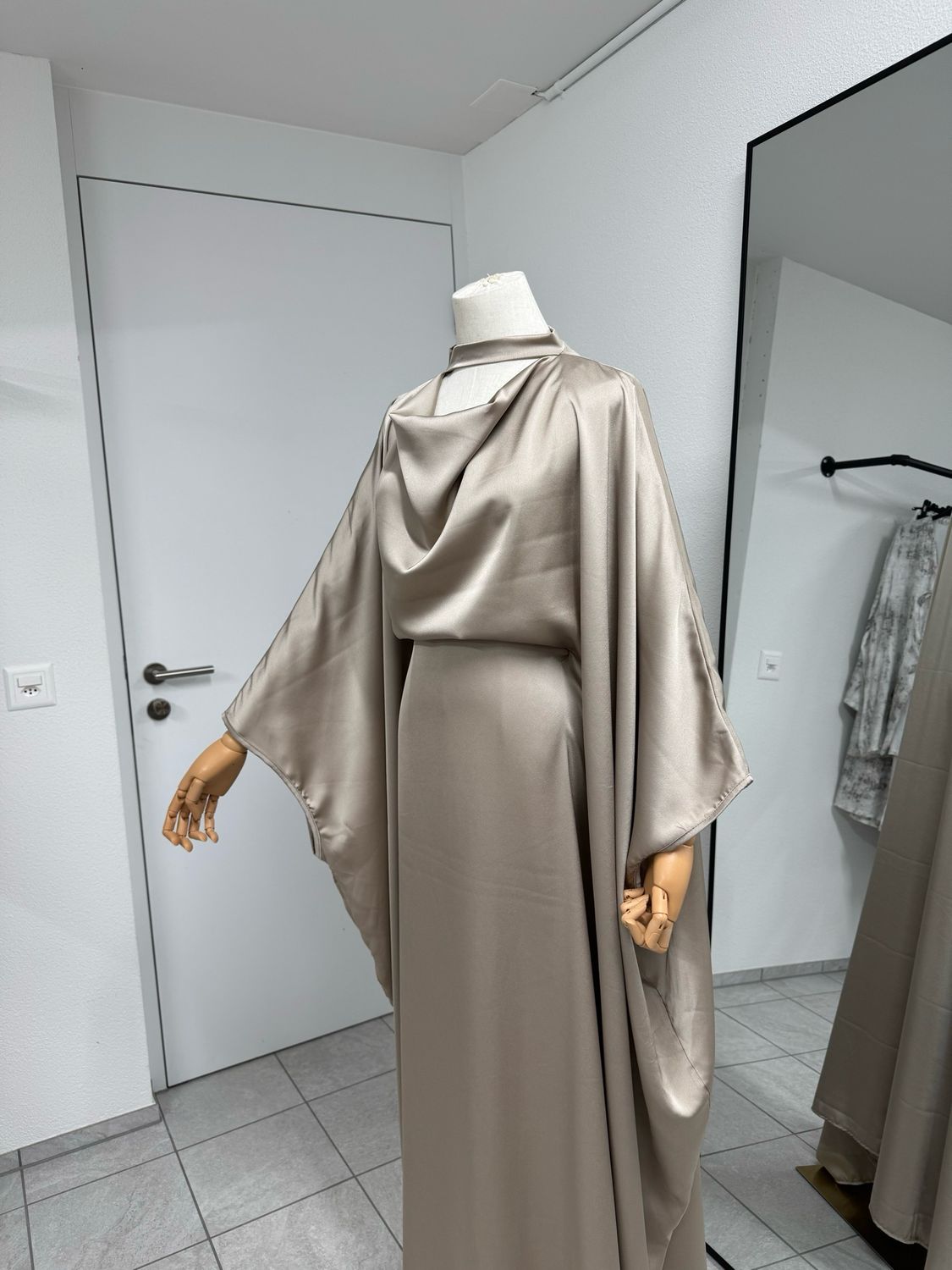 Satin Butterfly Abaya