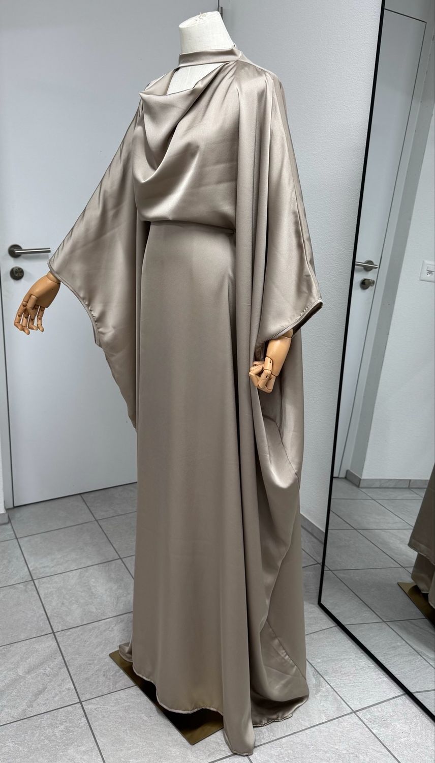 Satin Butterfly Abaya