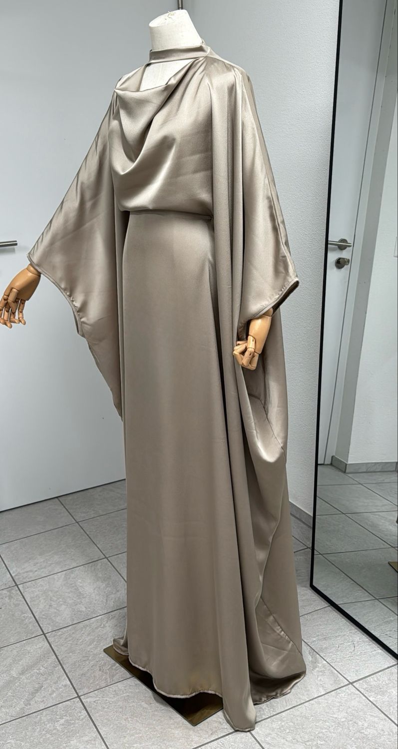 Satin Butterfly Abaya