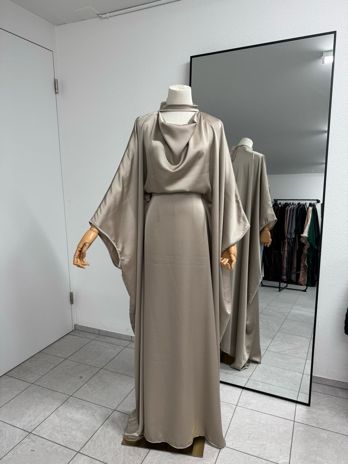 Satin Butterfly Abaya