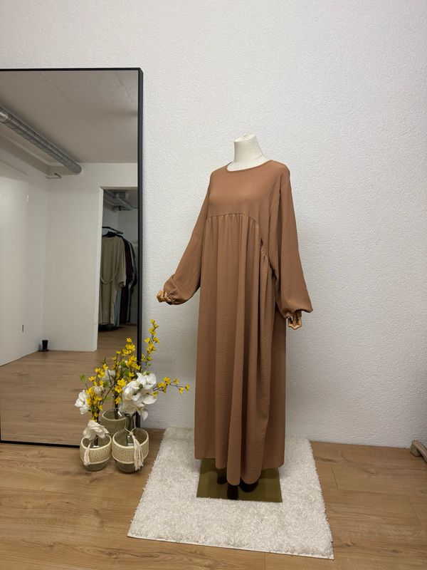 Abaya Ballonärmeli caramel