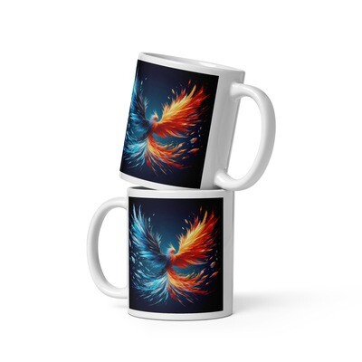 Phoenix - Fire &amp; Ice 2244 White glossy mug