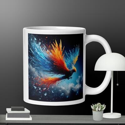 Phoenix - Fire &amp; Ice 2243 White glossy mug