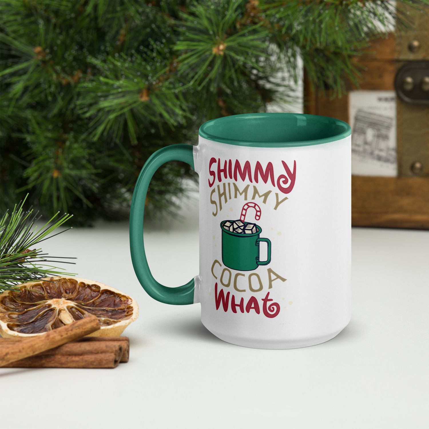 SHIMMY SHIMMY COCOA WHAT T-01 Mug with Color Inside