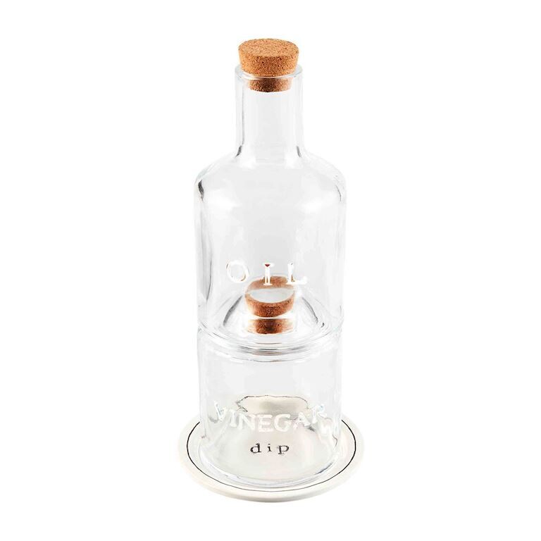 Glass Stacked Oil And Vinegar Set
