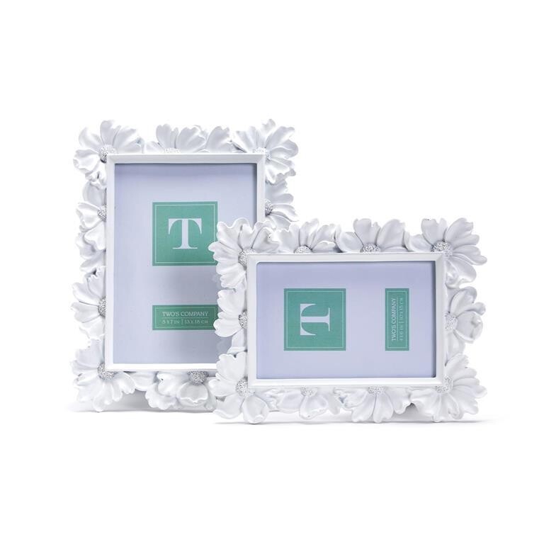 White Daisy Picture Frames