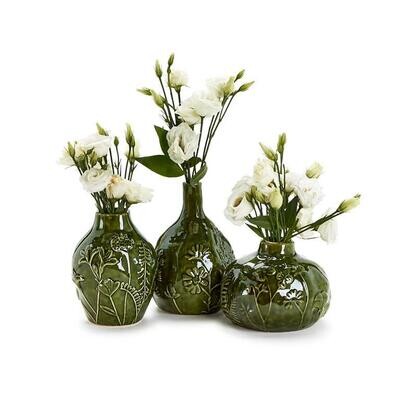 Floral Scape Relief Pattern Vase