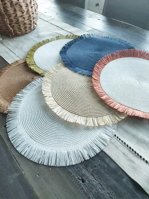 Handwoven Fringe Boho Placemat