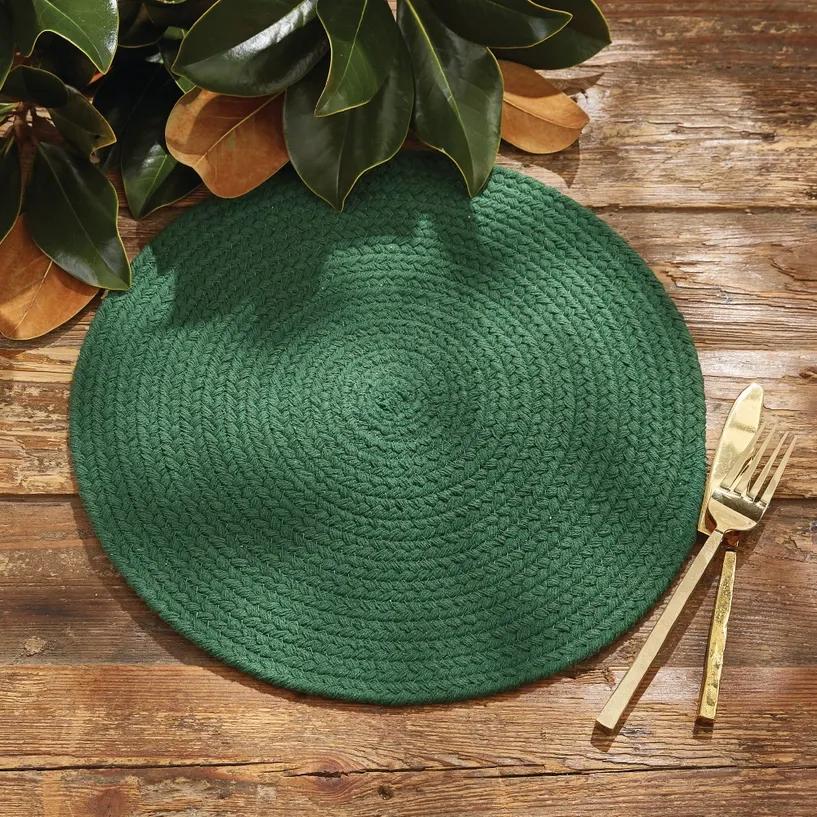 Essex Round Placemat Green