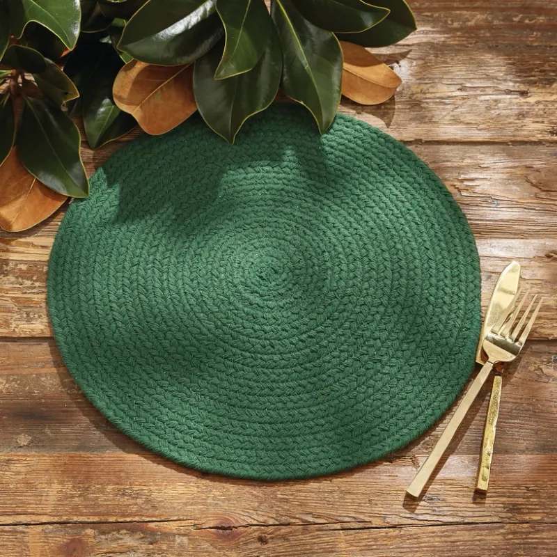 Essex Round Placemat Green