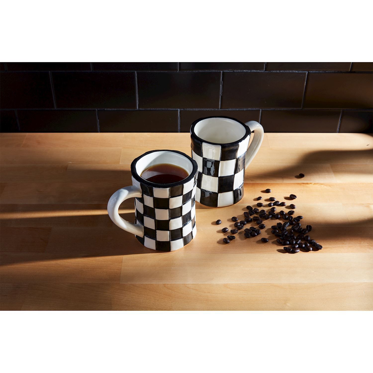 Black And White Checkered Mug