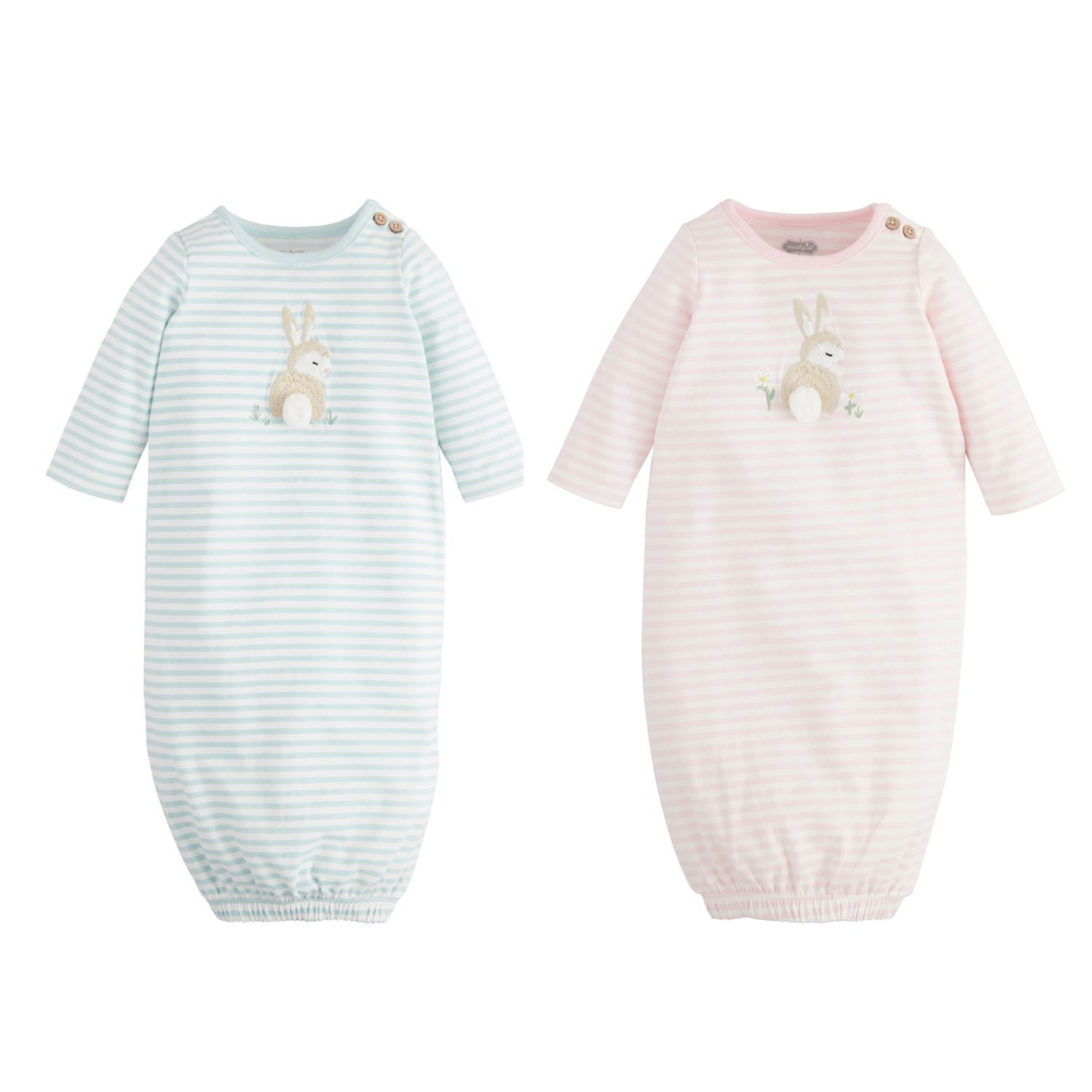 Baby&#39;s Striped Bunny Gown