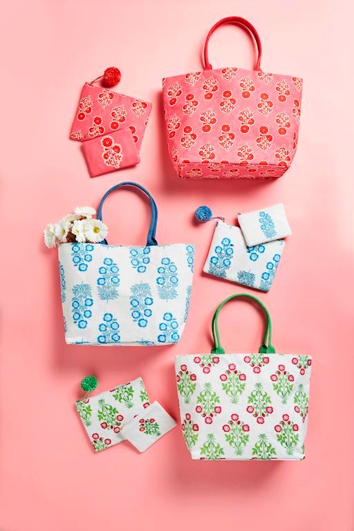 Block Print Zippered Case