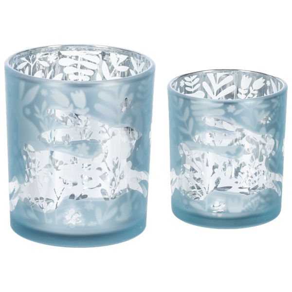 Etched Rabbit Tealight Holder