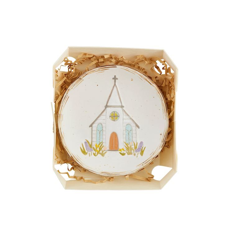 Church And Cross Trinket Dish