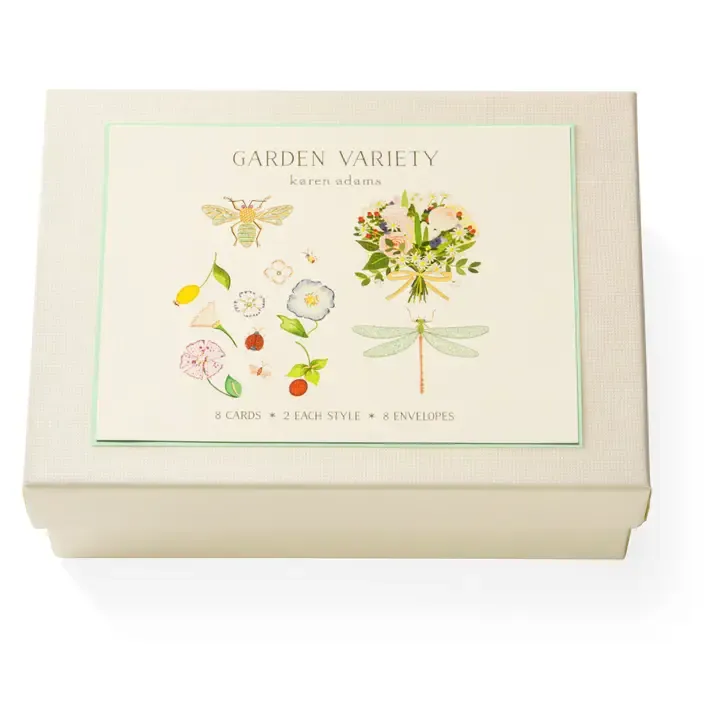 Karen Adams Boxed Notecards Garden Variety