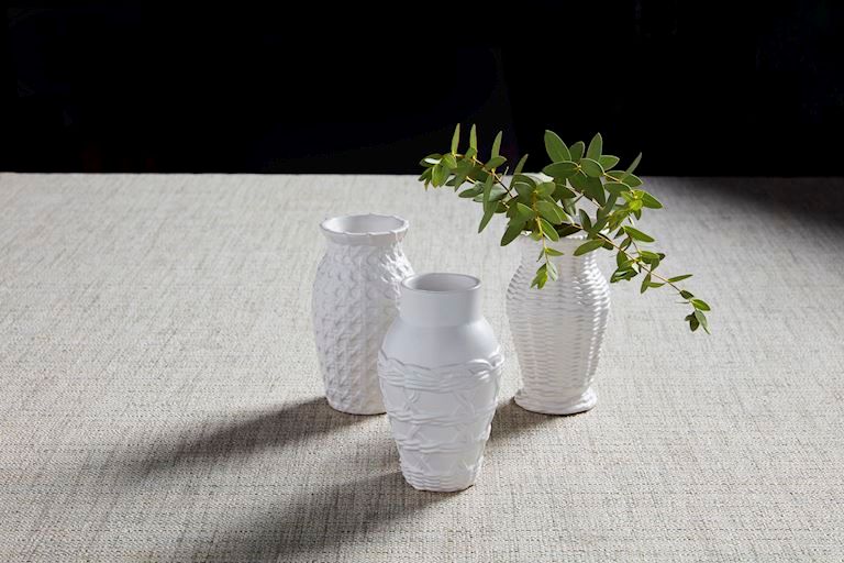 Woven Stoneware Bud Vases