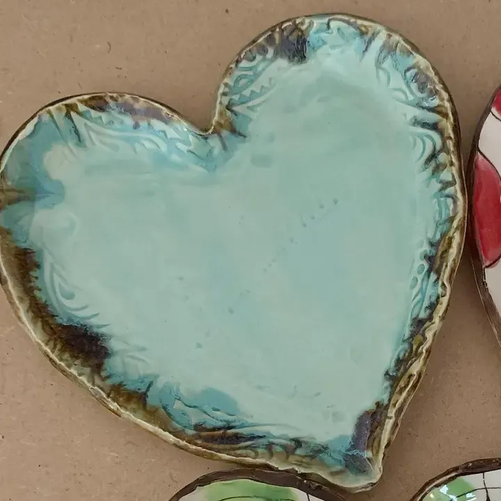 Turquoise Heart Plate