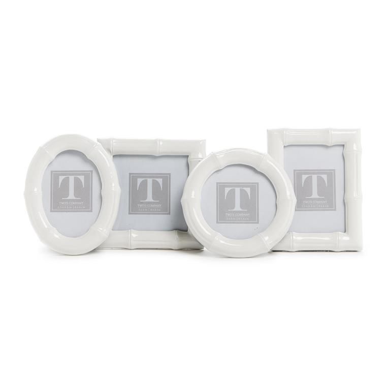 High Gloss White Bamboo Small Frame