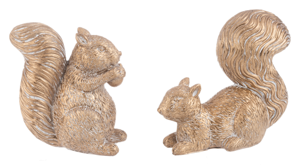 Metallic Squirrel Figurine