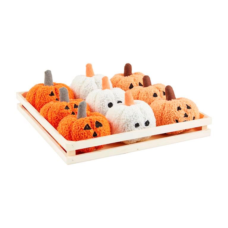 Light Up Mini Shearling Pumpkins