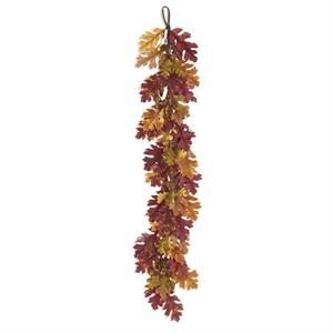 50 Inch Fall Oak Leaves Garland