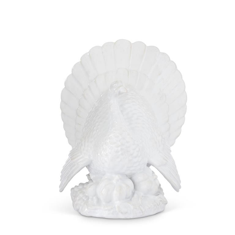 13 Inch Glassy White Turkey