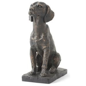 Sitting Dog On Black Base