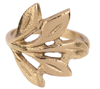 Gold Leaves Napkin Ring