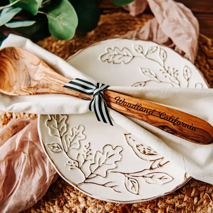 Olive Wood Serving Spoon