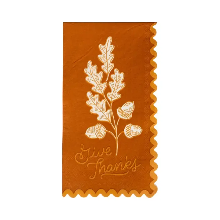 Give Thanks Acorn Napkin