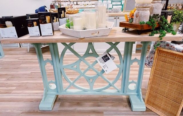Columbus Sofa Table Creme De Menthe