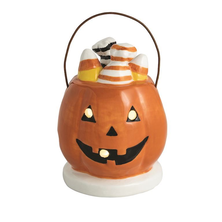 LED Light Up Sitter Pumpkin Basket