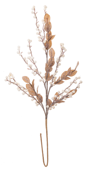 White Frosted Berry Spray