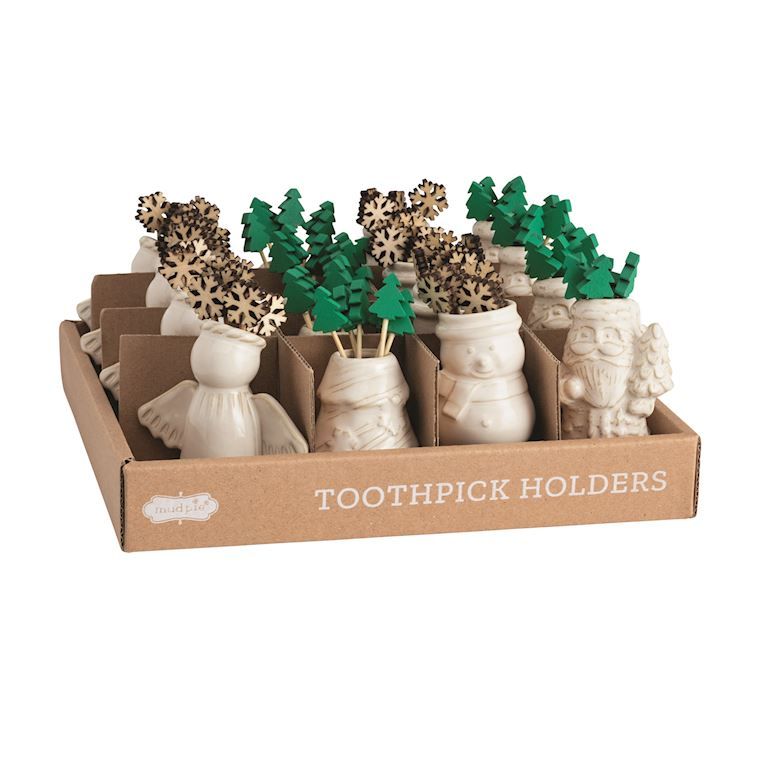 White Xmas Toothpick Holder