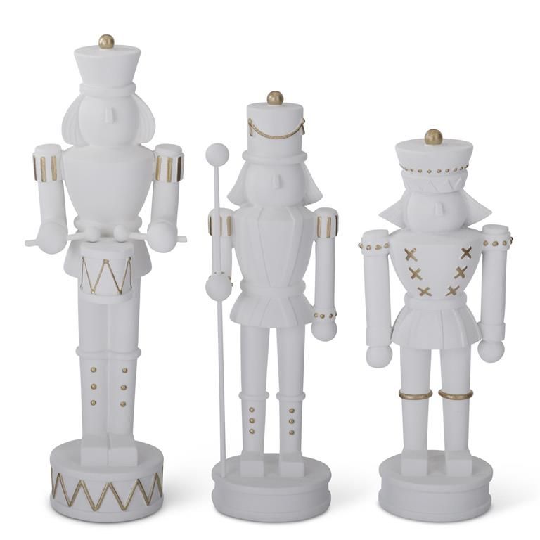 White Resin Nutcracker