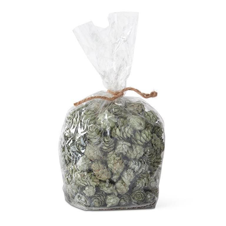 Bag Of Mini Green Pinecones