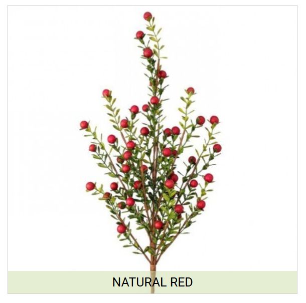 16 Inch Cranberry Leaf Spray