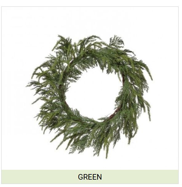 30 Inch Natural Touch Cedar Wreath