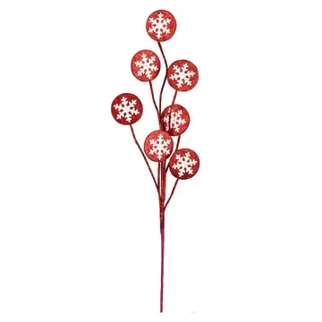 Red White Snowflake Spray