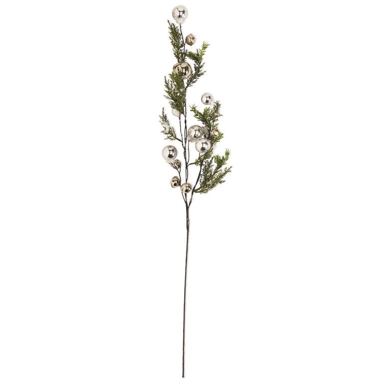 35 Inch Snowy Branch With Silver Bells