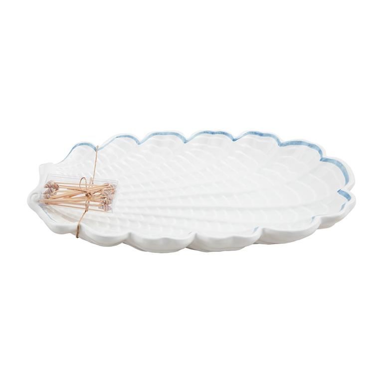 Shell Platter With Toothpick Set