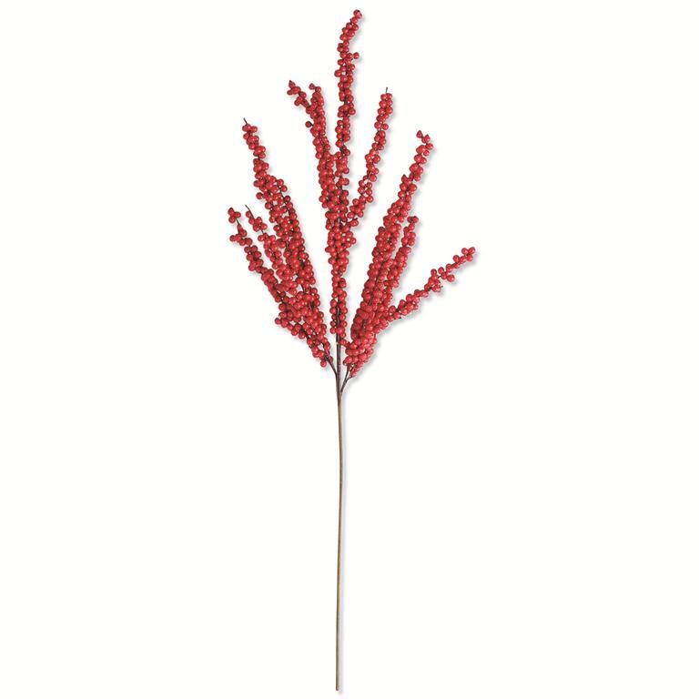 40 Inch Red Berry Branch