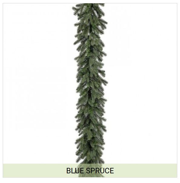 6 Ft Colorado Blue Spruce Garland LED