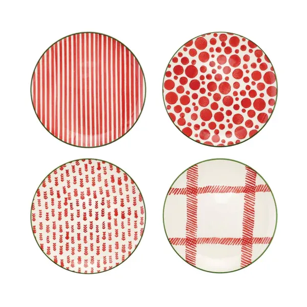 Vietri Mistletoe Salad Plates
