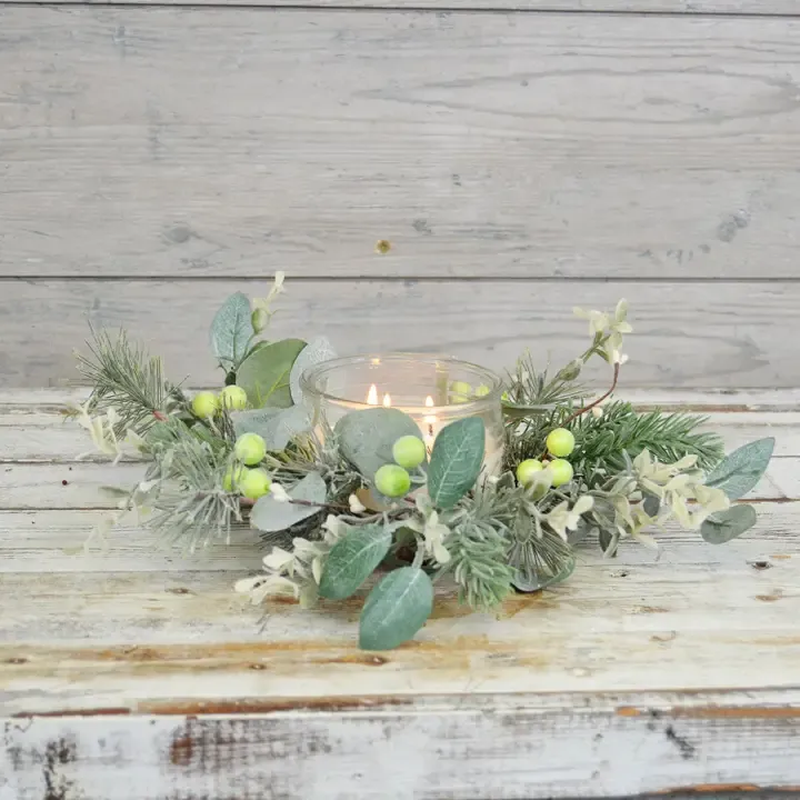 Winter Frost Candle Ring 4.5 Inch Inner Diameter