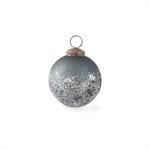 3 Inch Dark Green And White Ornament