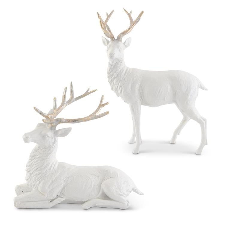 White Deer With Gold Antlers